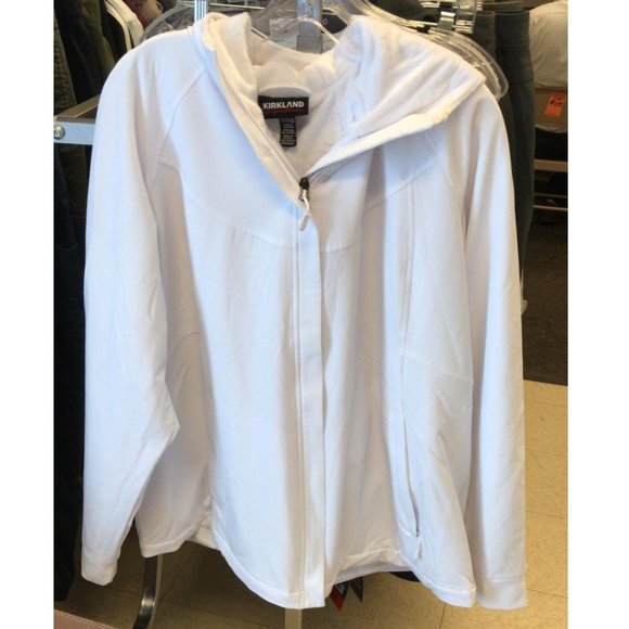 Kirkland Signature Ladies' Water-Repellent Wind Resistant Softshell Jacket White - Picture 6 of 10